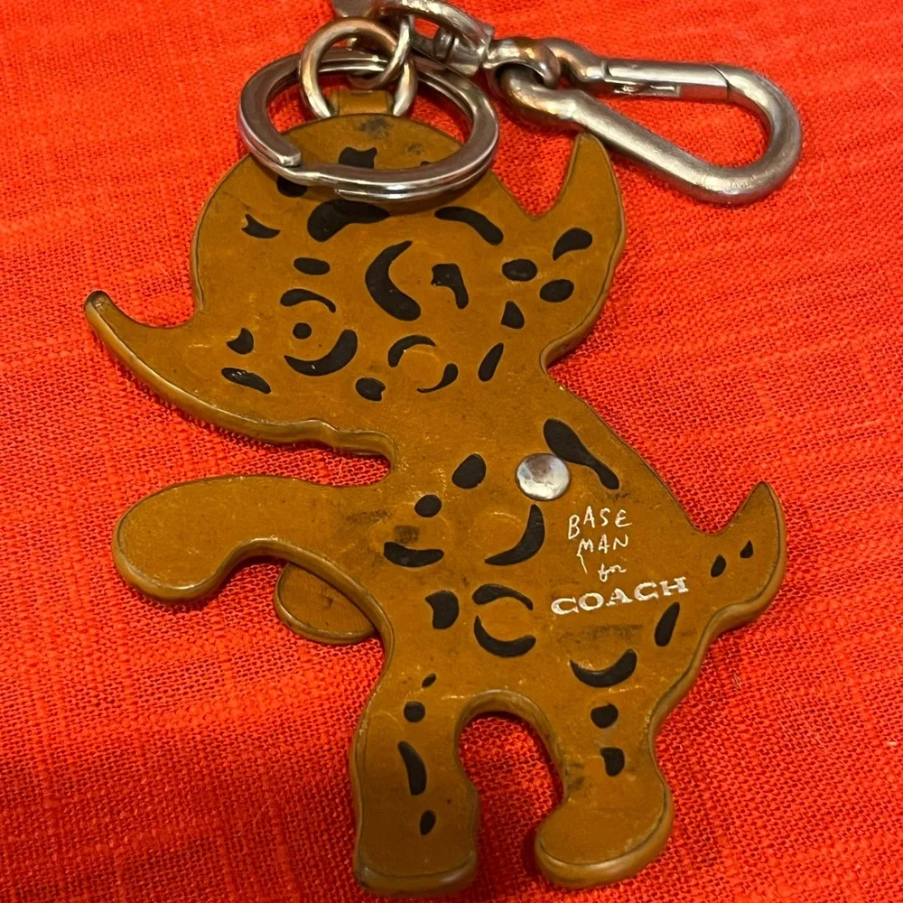 Coach Baseman X Coach Buster Le Fauve Key Ring Purse Bag Charm F58071 Rare - Picture 9 of 12